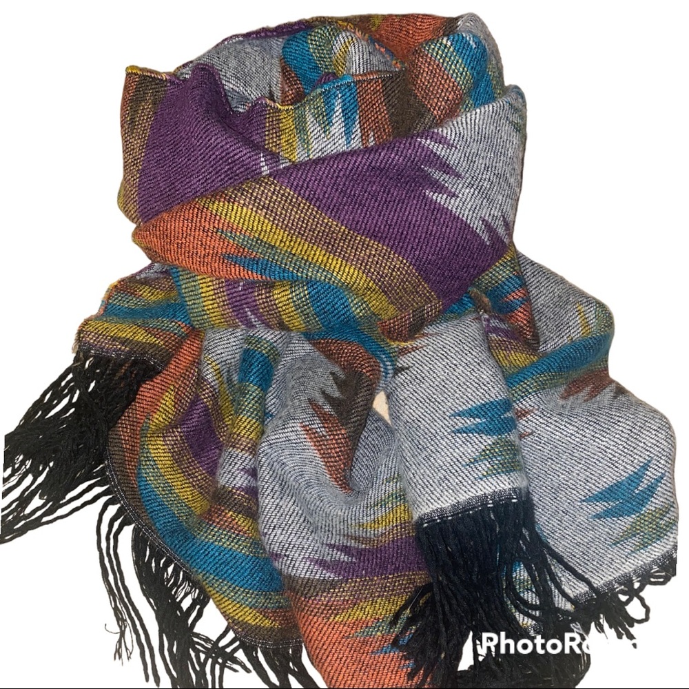 Southwestern Boho Tribal Soft Cozy Warm Oversized Blanket Scarf
